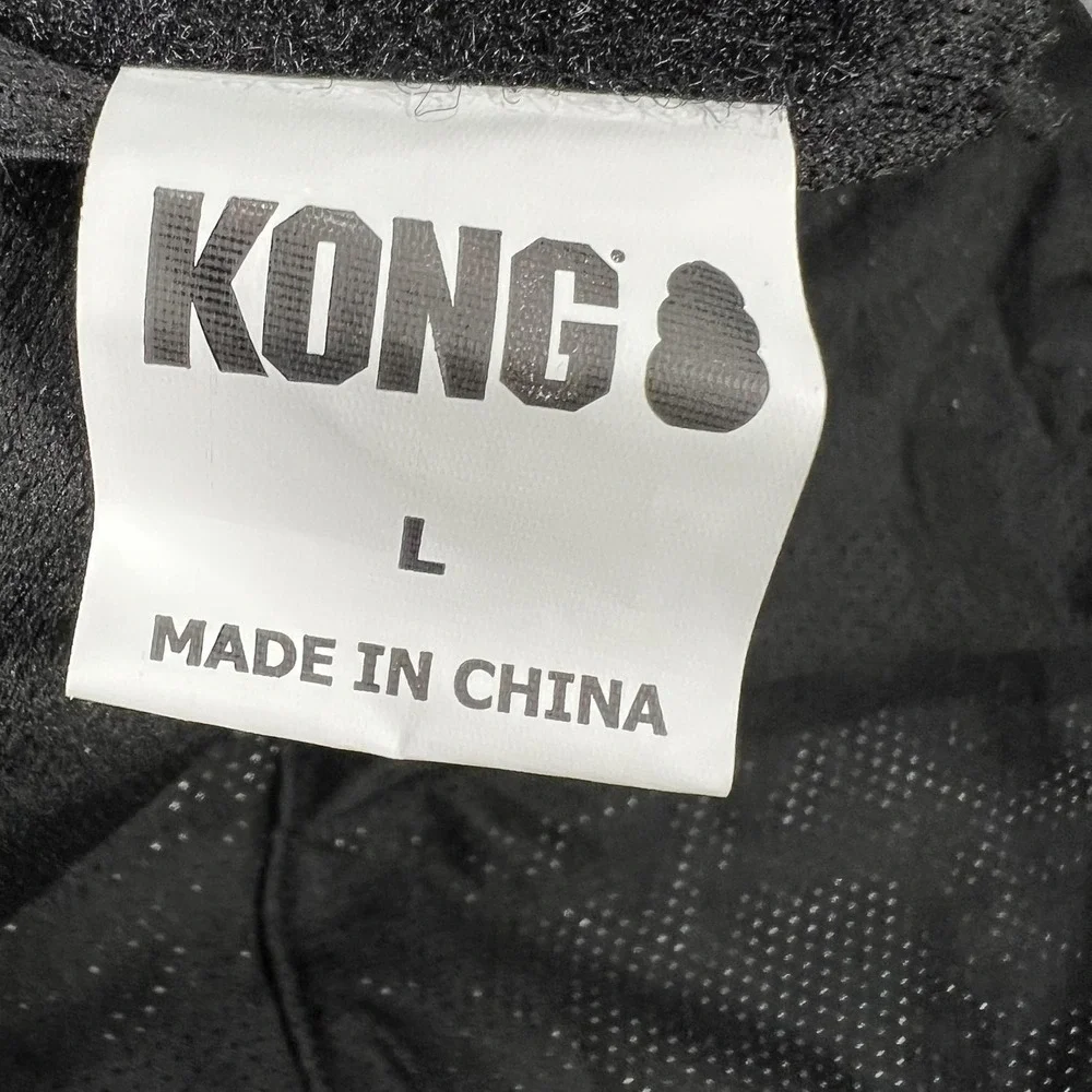 KONG Elements Dog Rain Coat Jacket Large L Black Warm Nylon Outerwear Reflective
